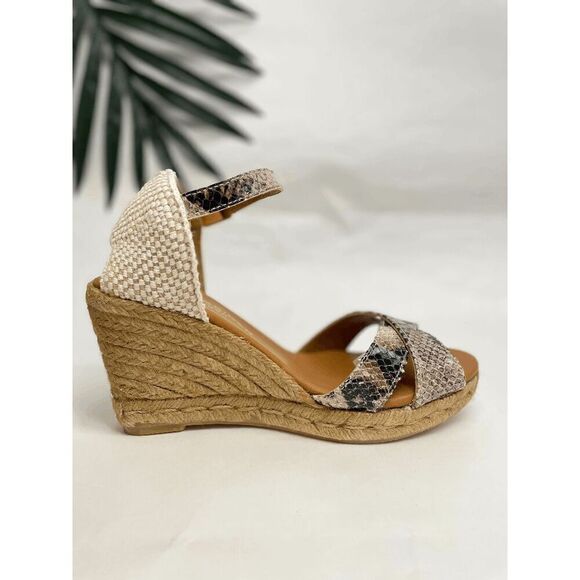 Kurt Geiger Women's Leona Wedge Espadrille Sandals - Grey 8M - Picture 2 of 11